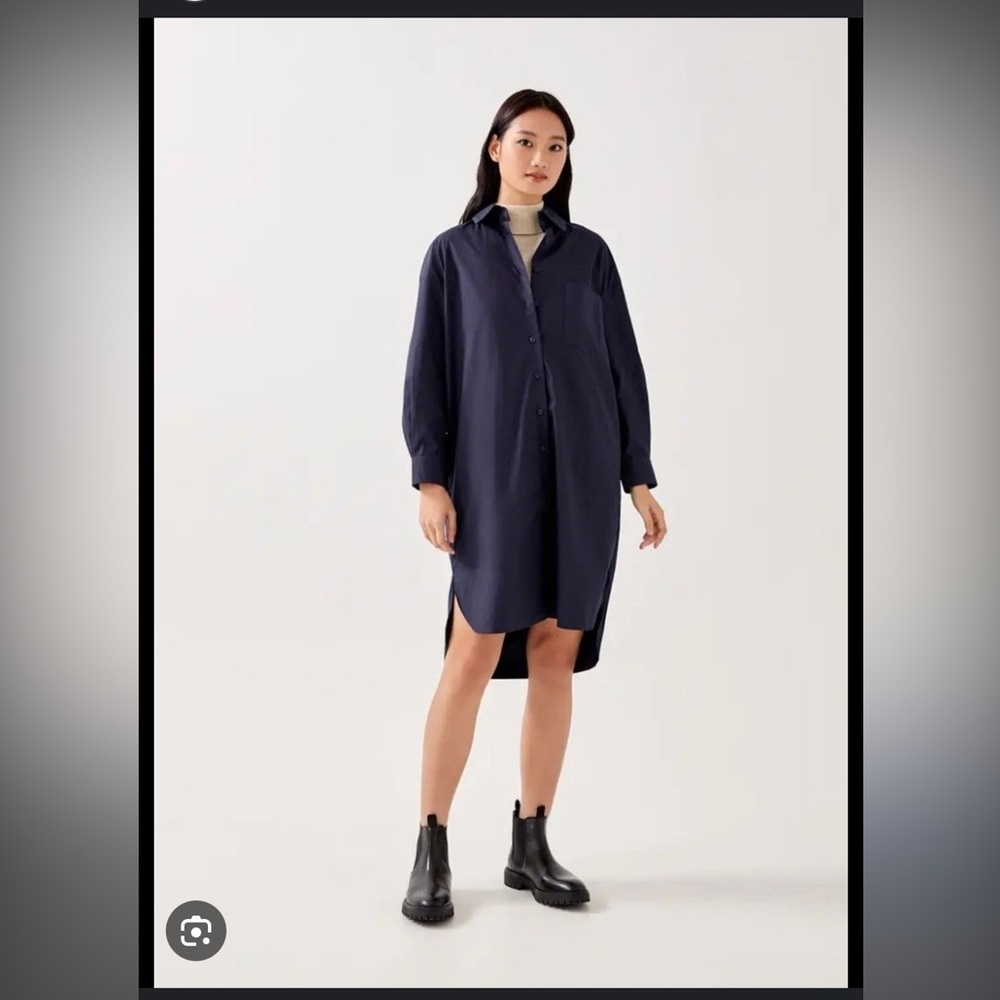 Love Bonito Laurel Shirt Dress | Navy Blue